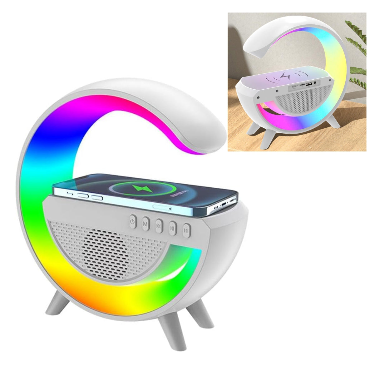 Parlante Lámpara Cargador RGB
